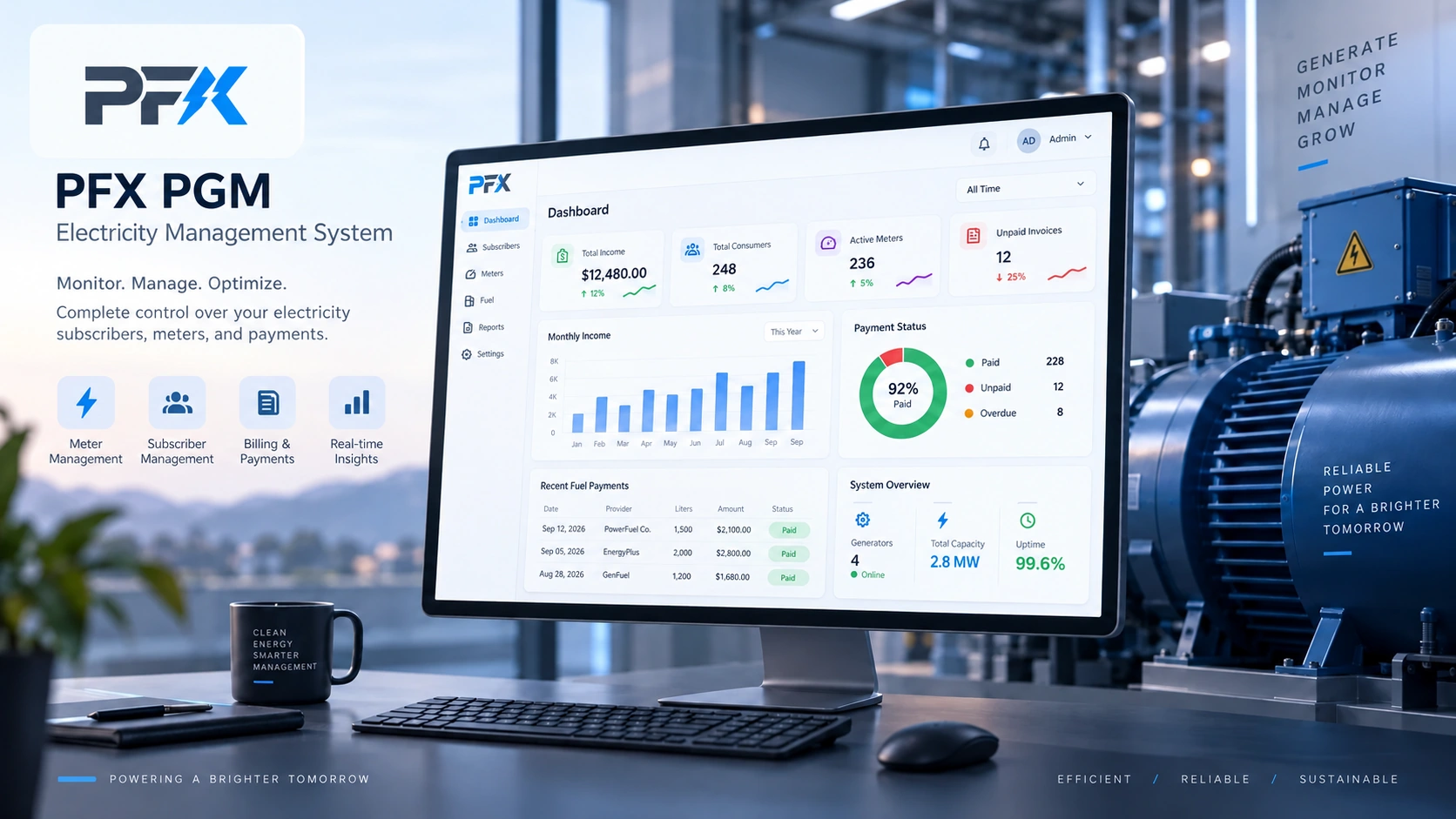 PFX PGM electricity management system showcase