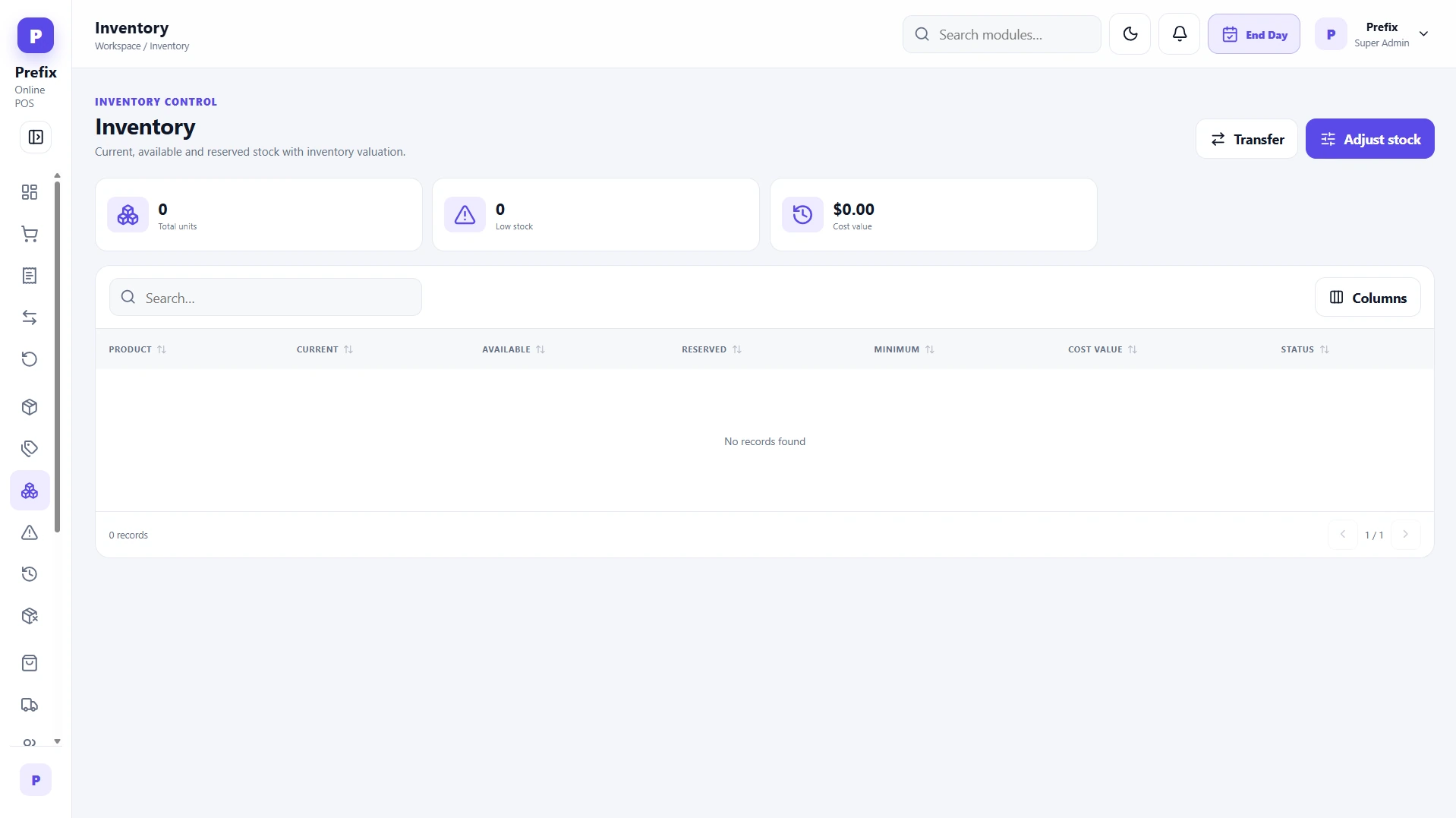 Premium POS System inventory management